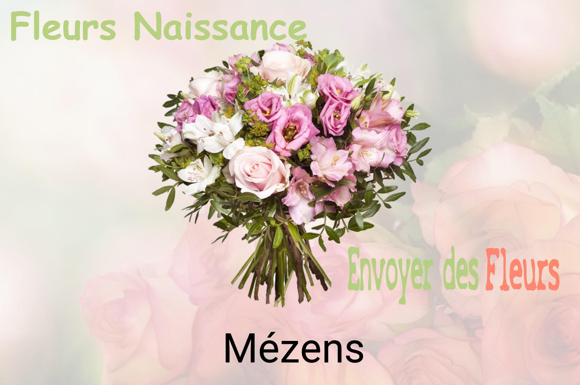 Bouquet de fleurs de naissance livré à Mézens
